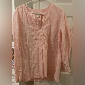 Women’s J Jill Love Linen Light Pink Shirt